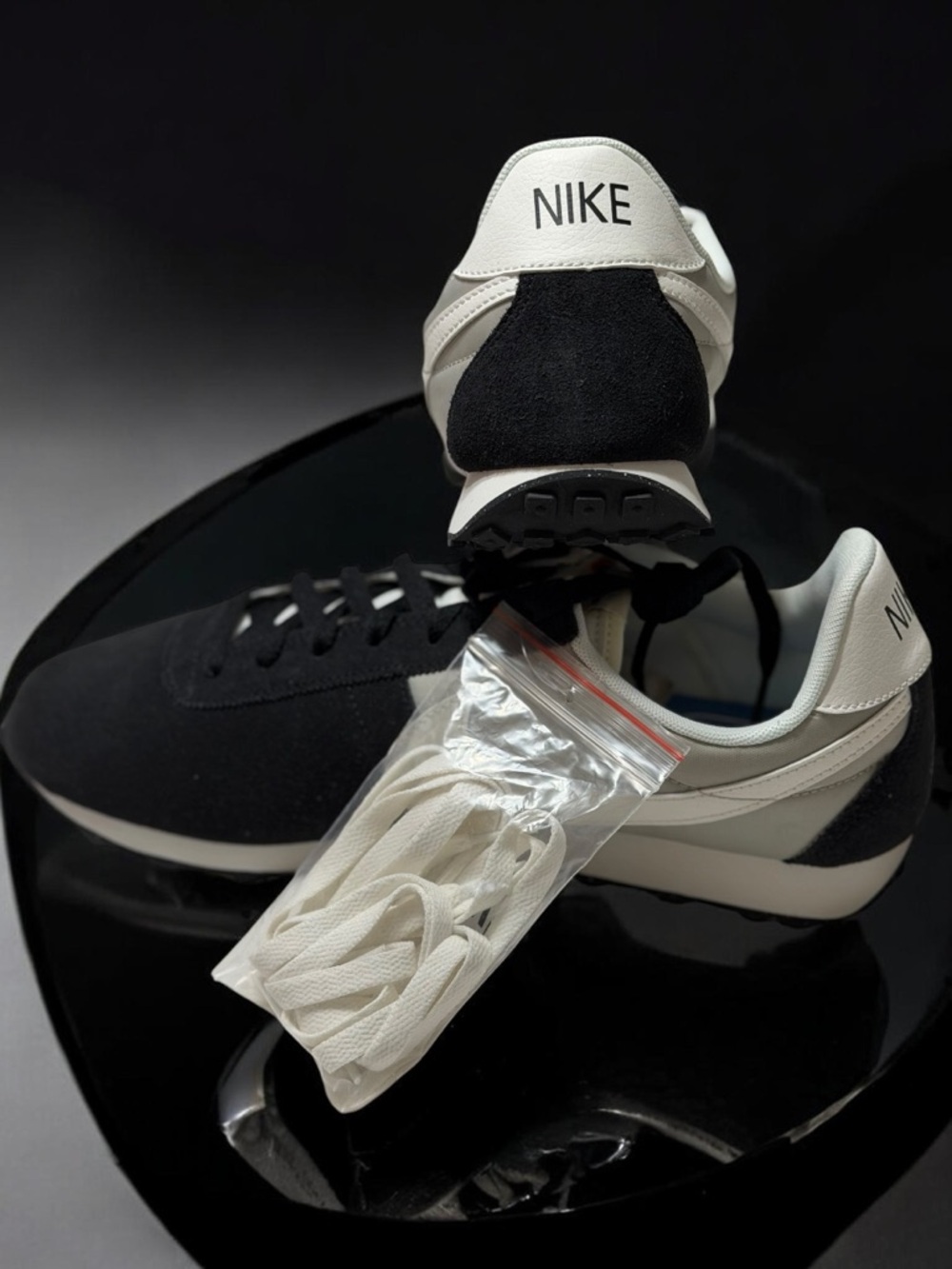 Nike Pre Montreal Racer Black Retro Running Sneakers Track Style Y2K Vintage - Picture 7 of 9